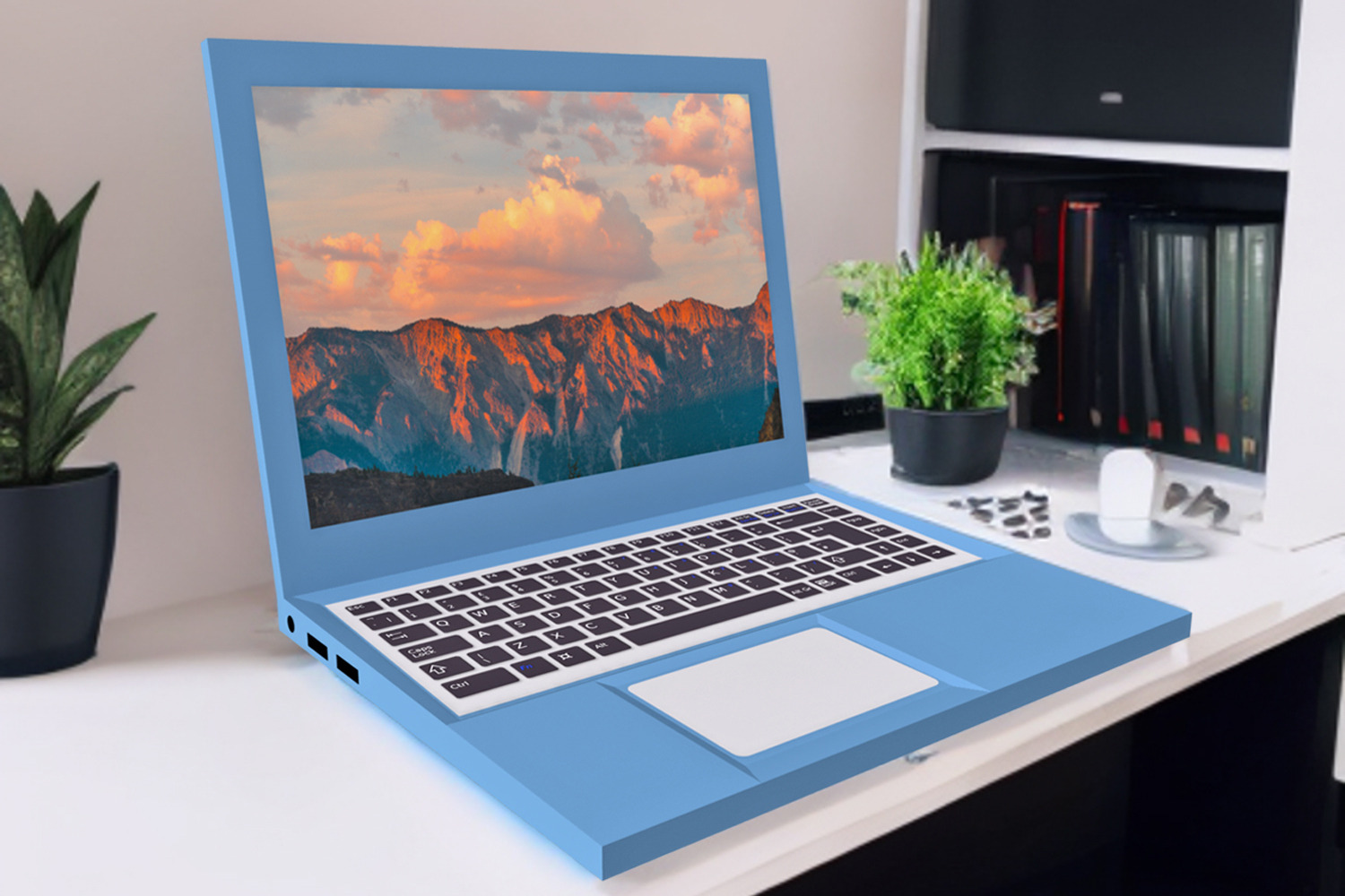 Laptop photo frame - 3d papercraft, a Print Template by PAPER amaze