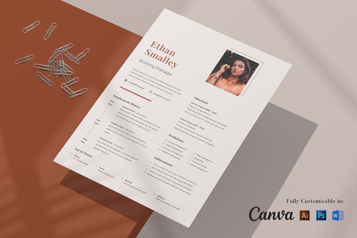 Modern Resume Template CV, a Resume Template by Theme Weavers (Photo 2 of 5)