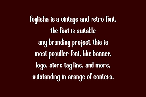 Foylisha - Retro & Vintage Font