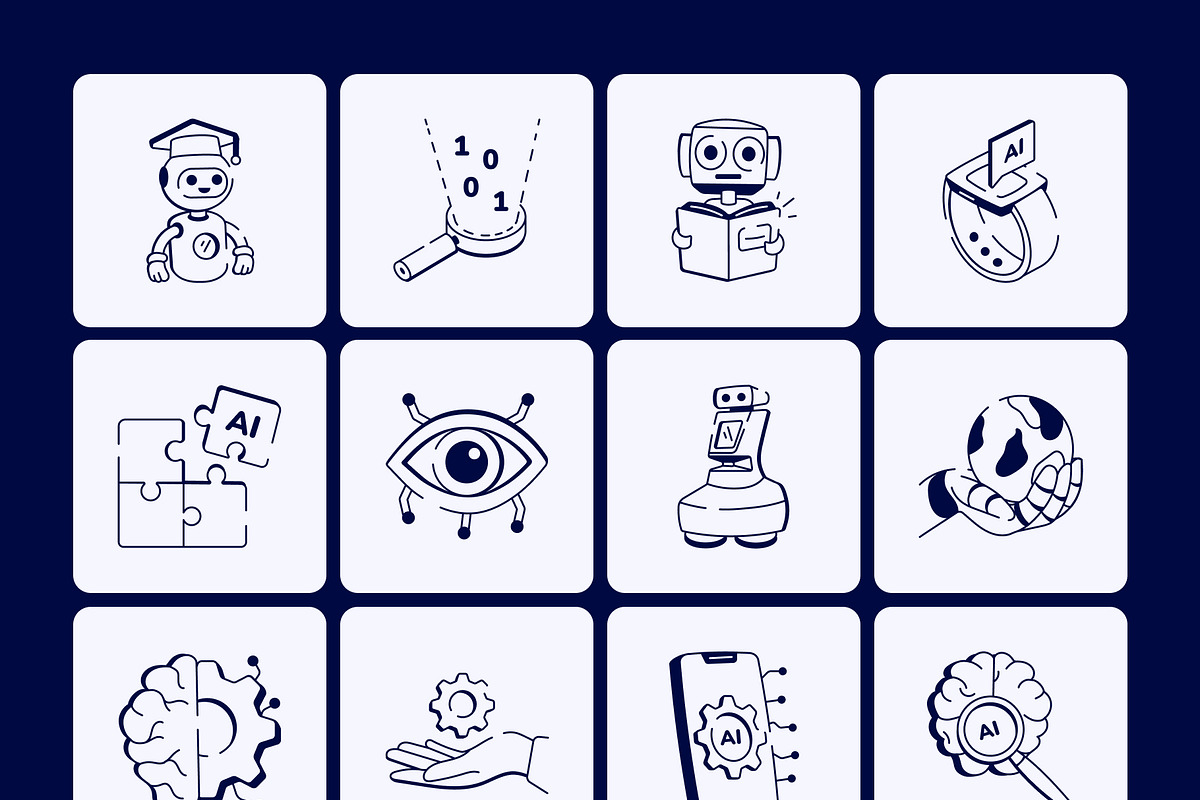 Machine Learning Doodle Icon Set, an Outline Icon by Vectors Market (Photo 7 of 8)