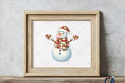 Cute Patchwork Snowman Christmas PNG, an Illustration by Creative Art (Thumbnail 5 of 6)