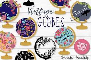 Vintage Globe Clipart and Vectors