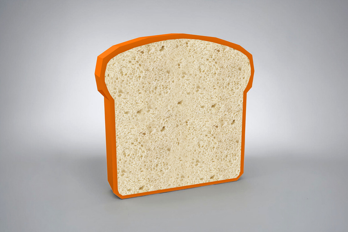 Bread slice - 3d papercraft, a Print Template by PAPER amaze (Photo 1 of 5)
