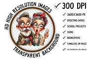 Whimsical Old Man Birthday Clipart, an Illustration by Craft Nest (Thumbnail 2 of 8)