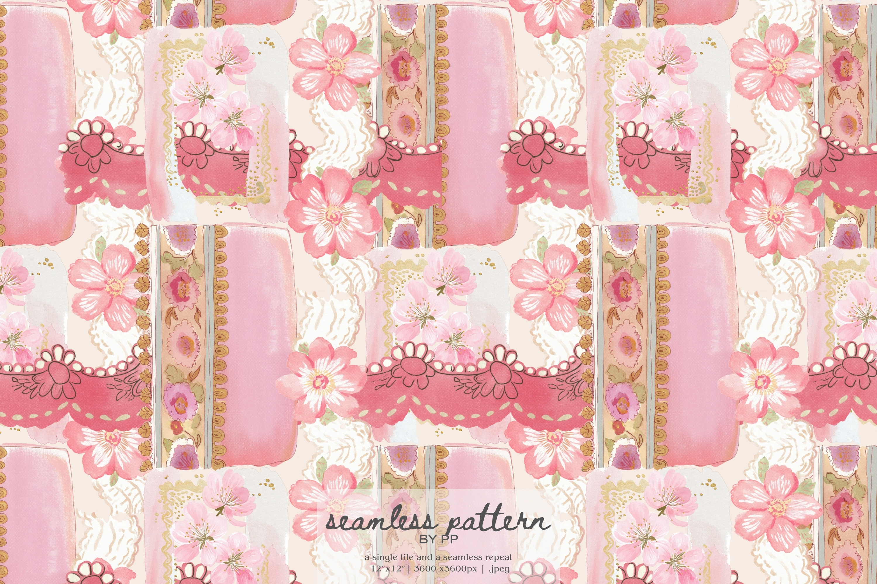 Coquette shabby chic pattern