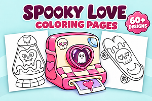 Spooky Love Coloring Pages Volume 4