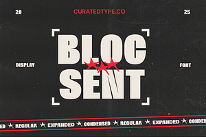 Blocsent - Bold Display Font