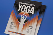 Black Bold Day of Yoga Flyer Set, a Flyer Template by graphicook (Thumbnail 2 of 3)