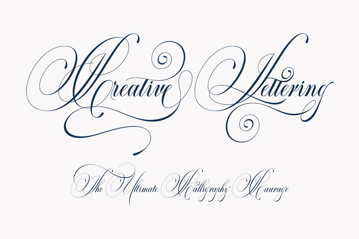 Classical Calligraphy, a Script Font by HKL Studio (Photo 4 of 9)