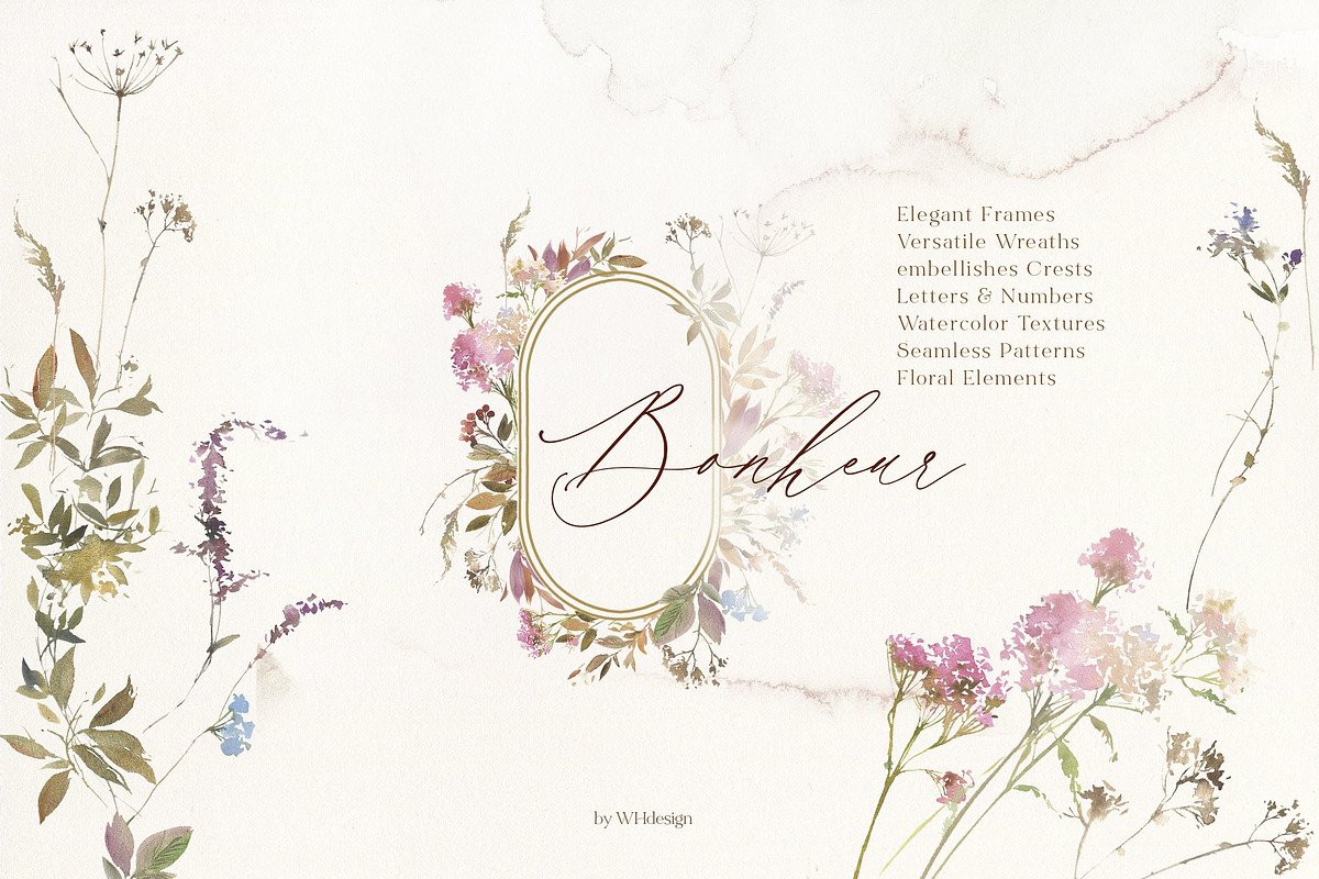 Watercolor Floral Bundle 90 in1, an Animal Illustration by whiteheartdesign (Photo 6 of 50)
