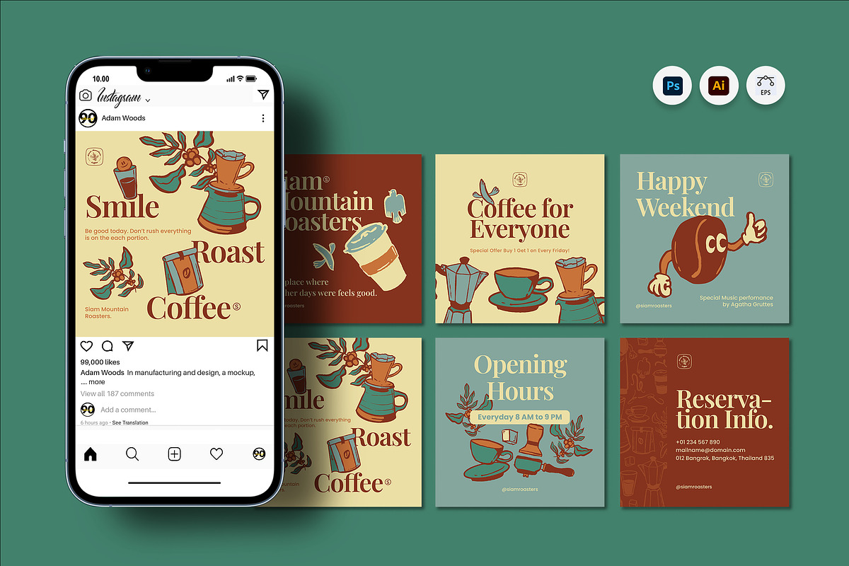 Siam Mountain - Instagram Post, a Social Media Template by Fannan Studio (Photo 1 of 3)