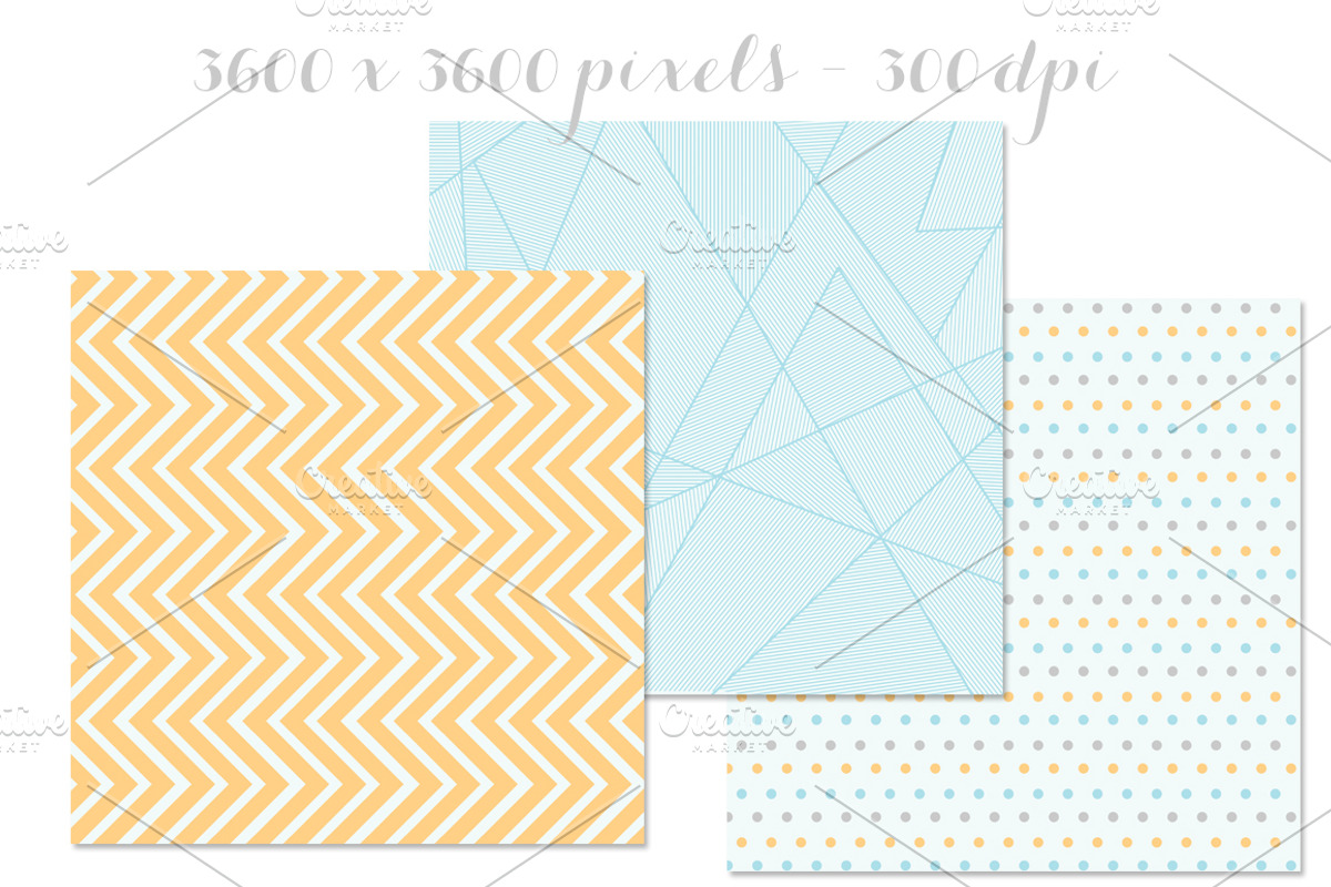 Lemon & Sky 30 Pattern Set preview 2