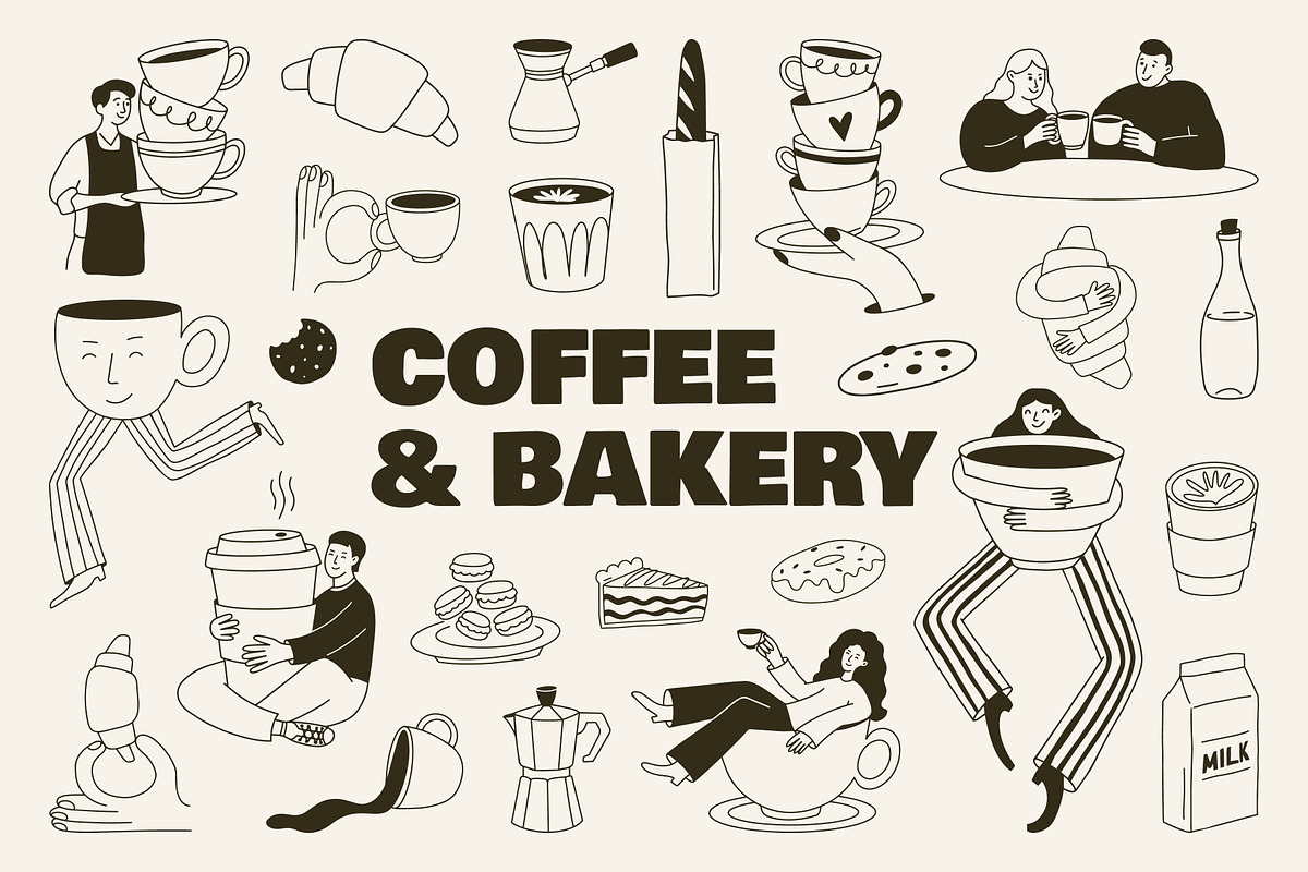 Coffee and Bakery Illustrations, a Food Illustration by AnnArt (Photo 1 of 14)