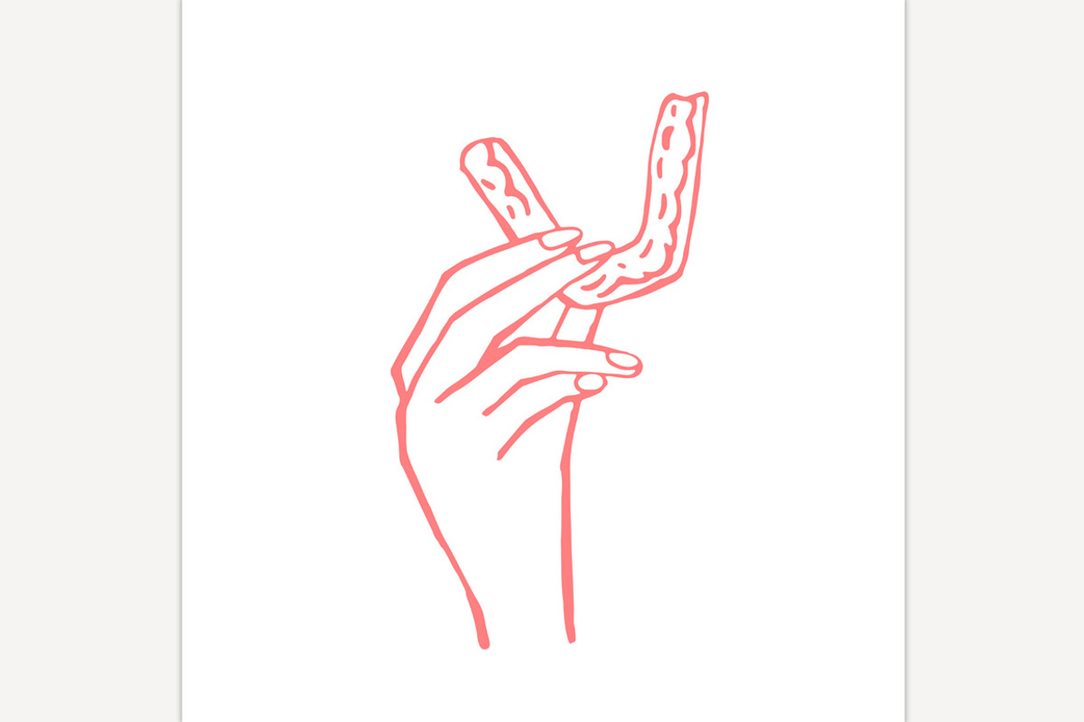Orthodontic silicone trainer., an Outline Icon by Anna's Shop