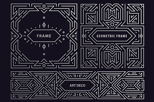 Artdeco Geometric Frames, Elements