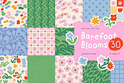 Barefoot Blooms. Seamless Patterns, a Pattern Graphic by oxygen_8 (Thumbnail 1 of 9)