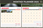 Monthly Planner 2021 (MP017-21-2), a Stationery Template by mikhailmorosin
