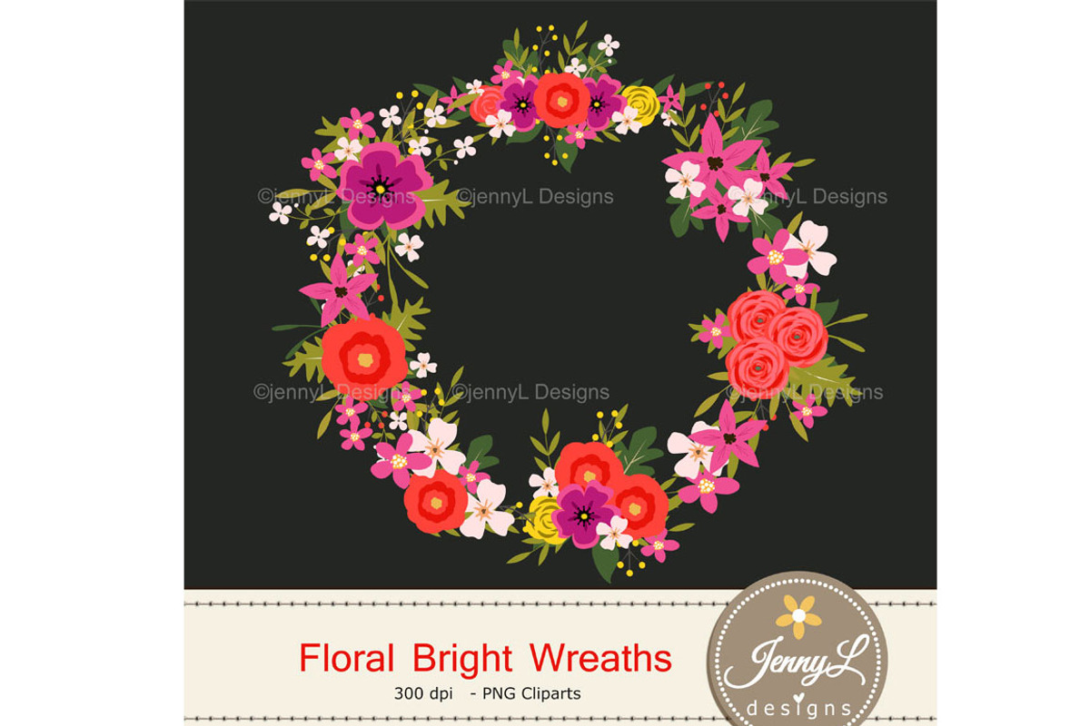 Floral Wedding Wreaths, an Illustration by JennyL Designs (Photo 3 of 7)