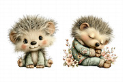 Whimsical Baby Hedgehog Png Clipart, an Illustration by Daily.Designs (Thumbnail 5 of 8)