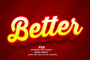 Better PSD 3d Editable Text Effect