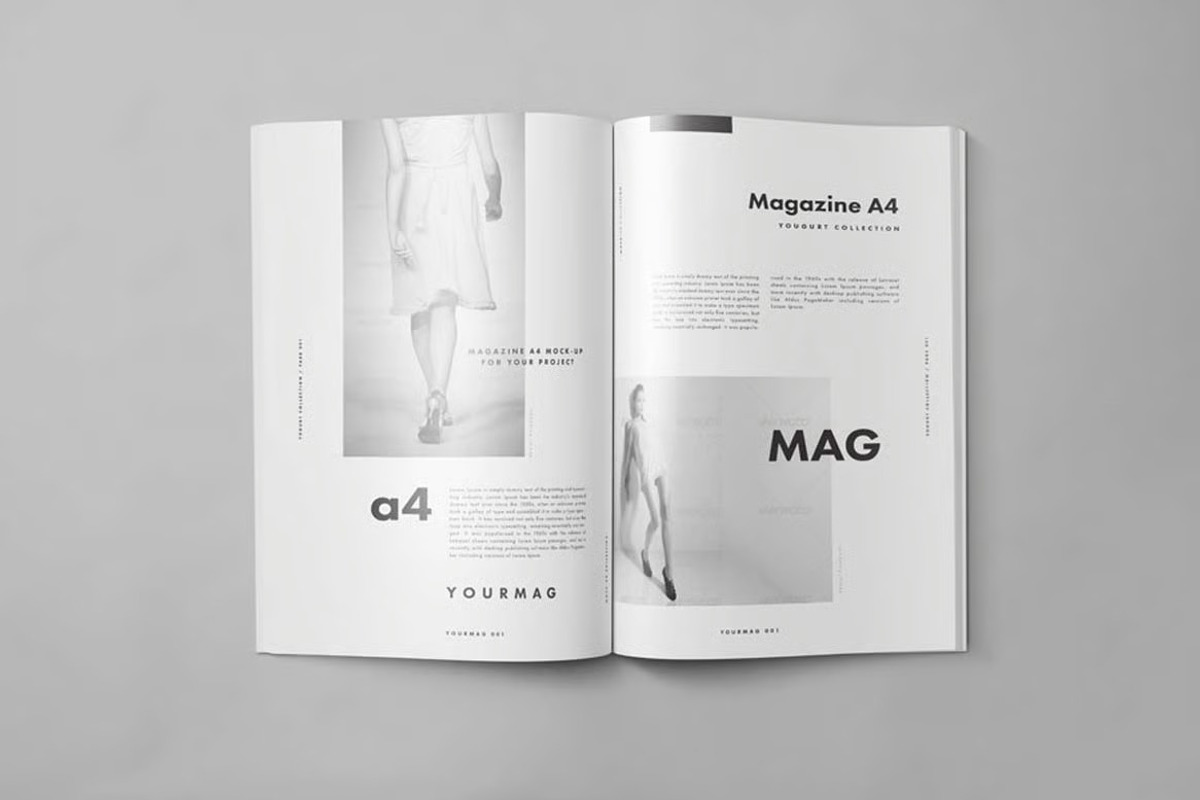 Flat Lay Open A4 Magazine Mockup, a Books & Magazine Mockup by DesignRushMarket (Photo 2 of 2)