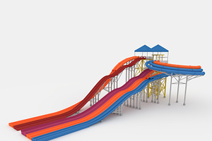 3D Model Waterpark Slide 14