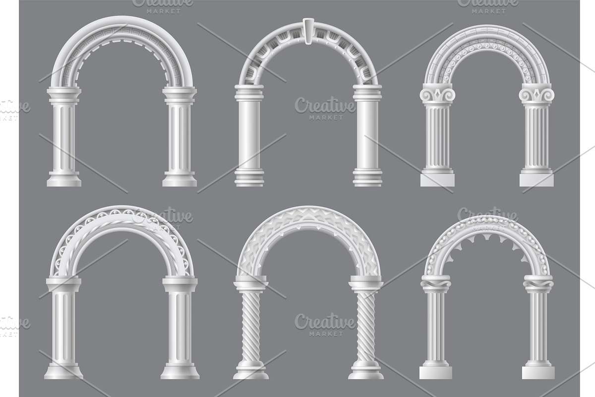 Ancient roman arch set, an Object Illustration by Things for designers