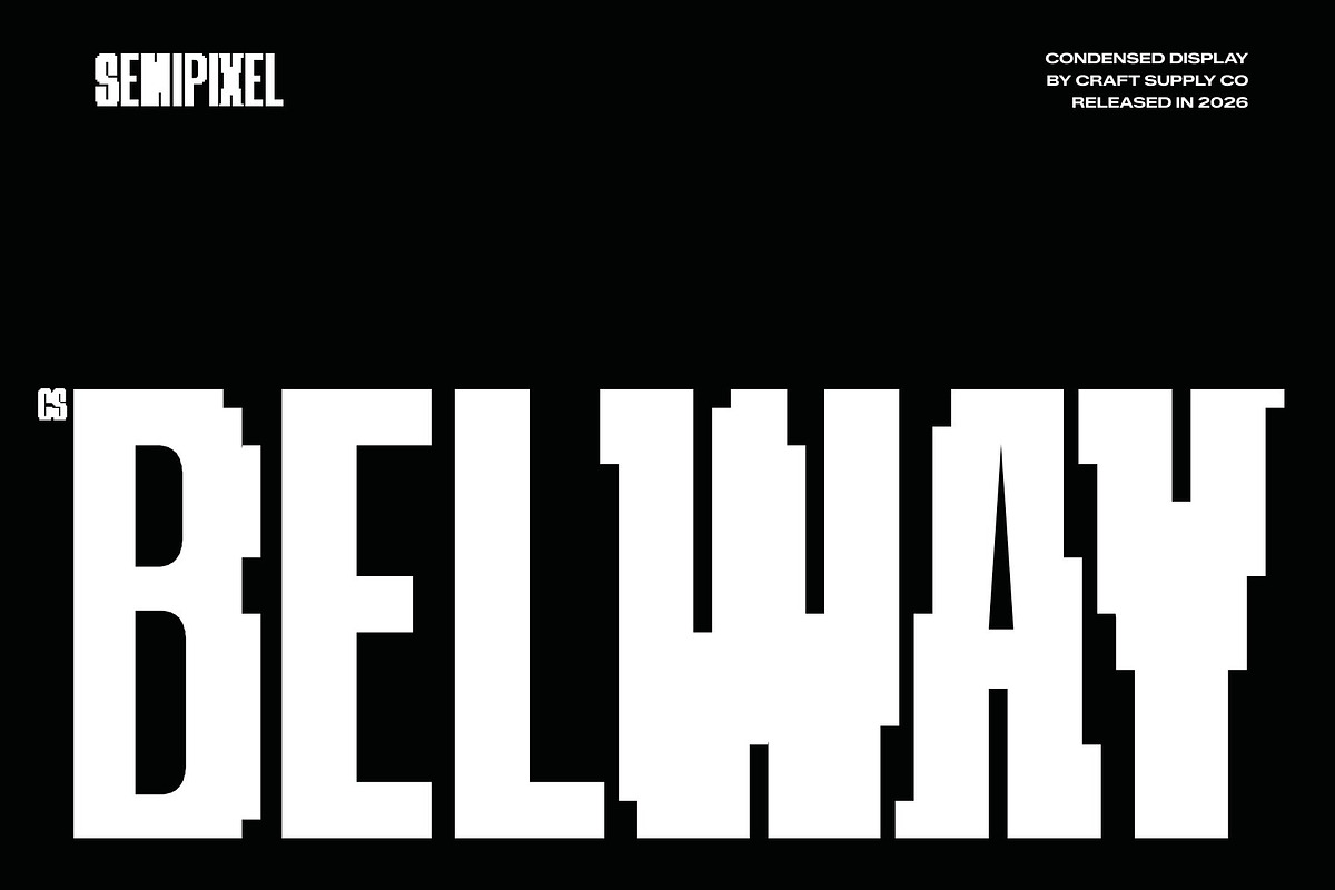 CS Belway Semipixel, a Sans Serif Font by Craft Supply Co. (Photo 1 of 8)