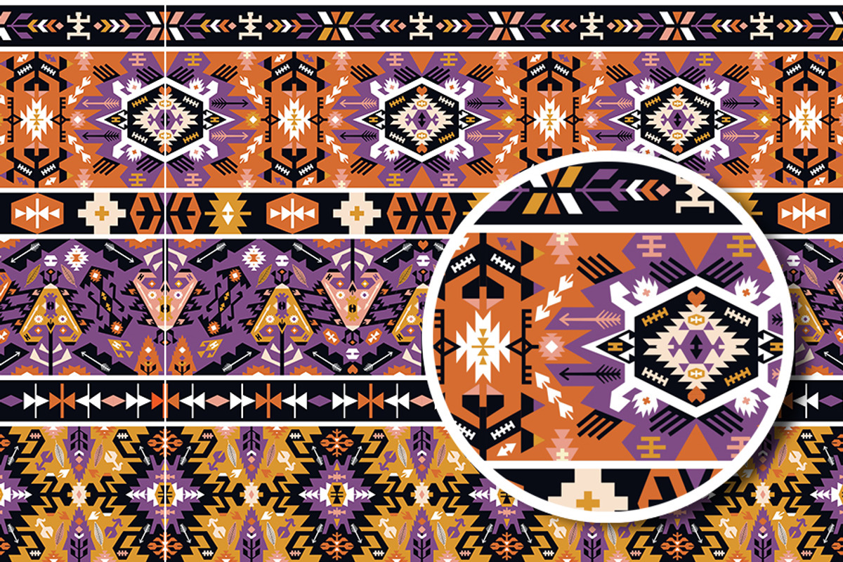 3 Geometric Boho Aztec Patterns, a Pattern Graphic by tomuato (Photo 4 of 4)