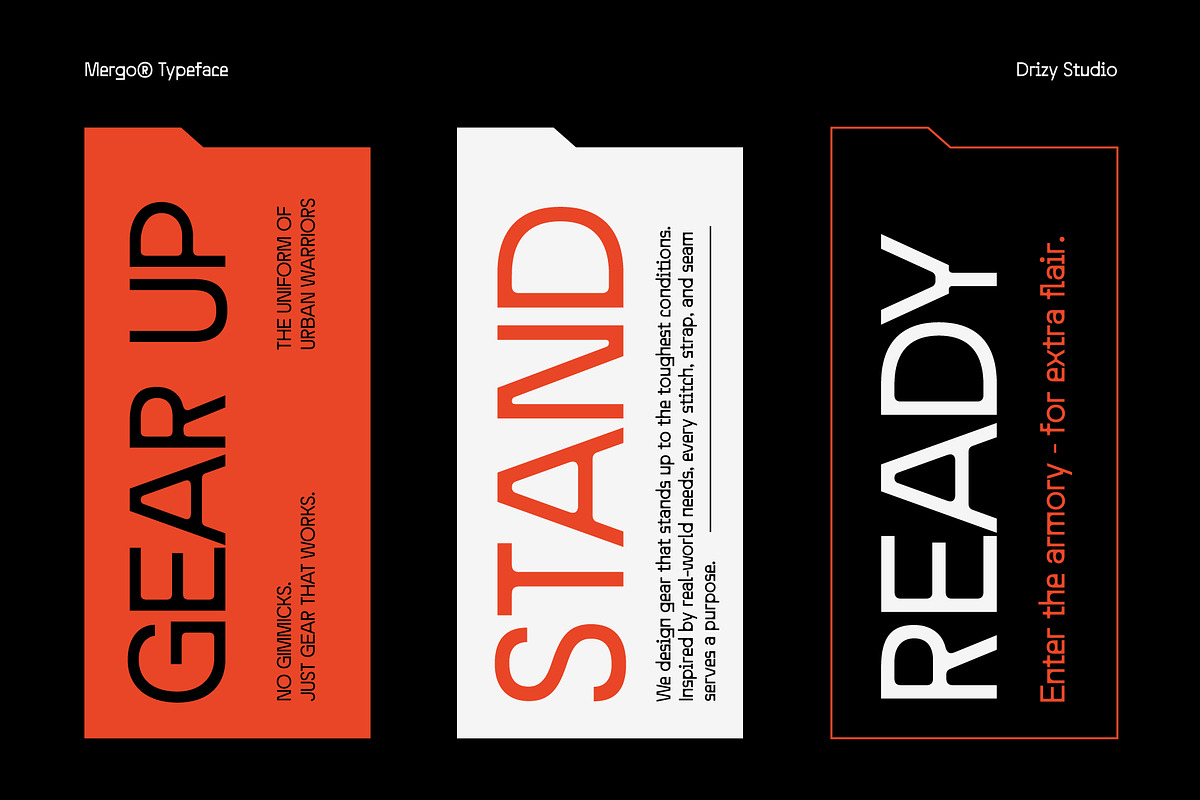 Mergo – Geometric Experimental Grote, a Slab Serif Font by Drizy (Photo 8 of 10)