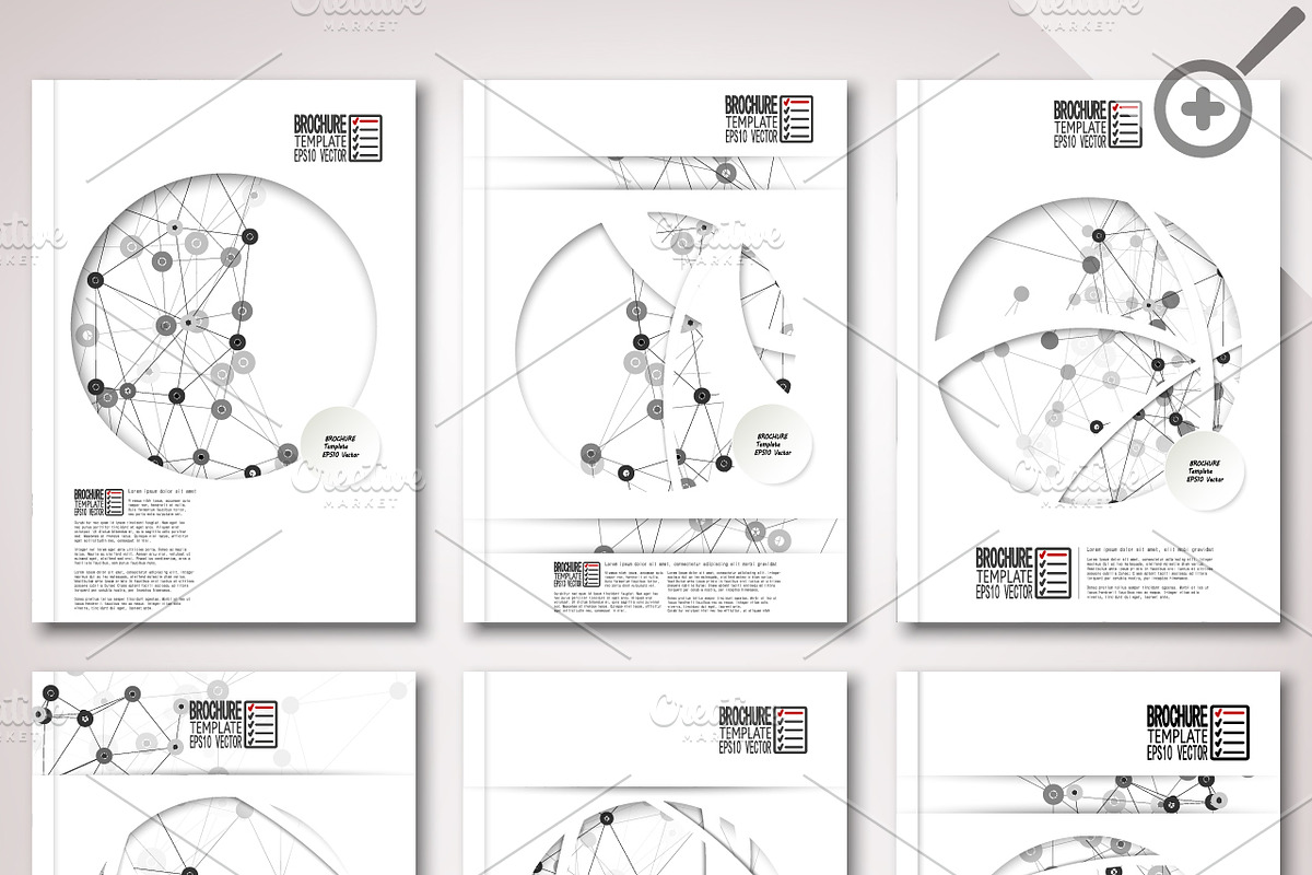 Brochure template with molecules, a Technology Illustration by VectorShop (Photo 5 of 5)