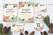 Floral Wedding Invitation Template, an Invitation Template by Raftel (Thumbnail 1 of 2)