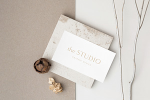 Sand Business Card Photo Mockups