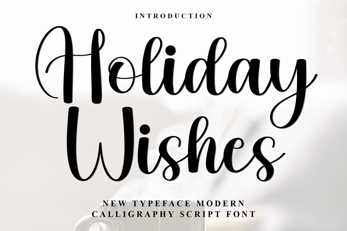 Holiday Wishes, a Handwritten Font by InermediaSTUDIO (Photo 1 of 8)