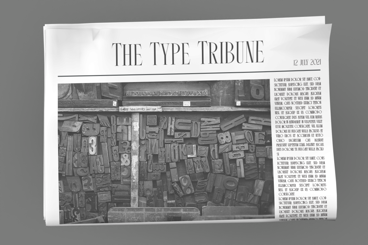 Chevani - Classic Condensed Serif, a Serif Font by Surplus Type Co (Photo 7 of 7)