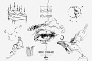 REM Phase: Surreal Line Art Clipart, a Healthcare Illustration by Purple (Thumbnail 3 of 9)