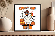 Retro Halloween Bundle PNG, Ghost, an Illustration by Black Bird Studio (Thumbnail 4 of 4)