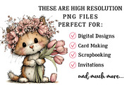 Whimsical Spring Cat Clipart, an Illustration by OK Design (Thumbnail 4 of 6)