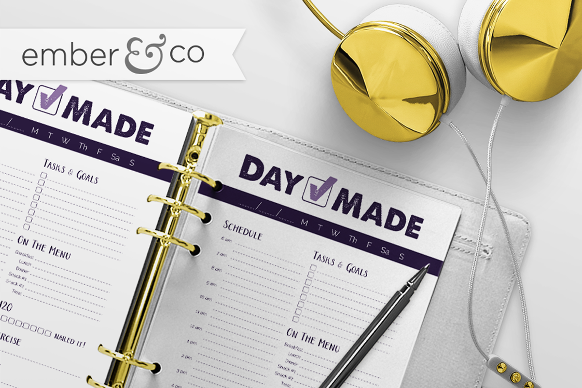 Daily Planner Printable, 4 Sizes, a Templates & Theme by Ember & Co (Photo 2 of 6)