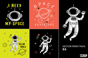 SPACE ADVENTURE VECTOR PRINT PACK, an Illustration by MKE Print Lab.