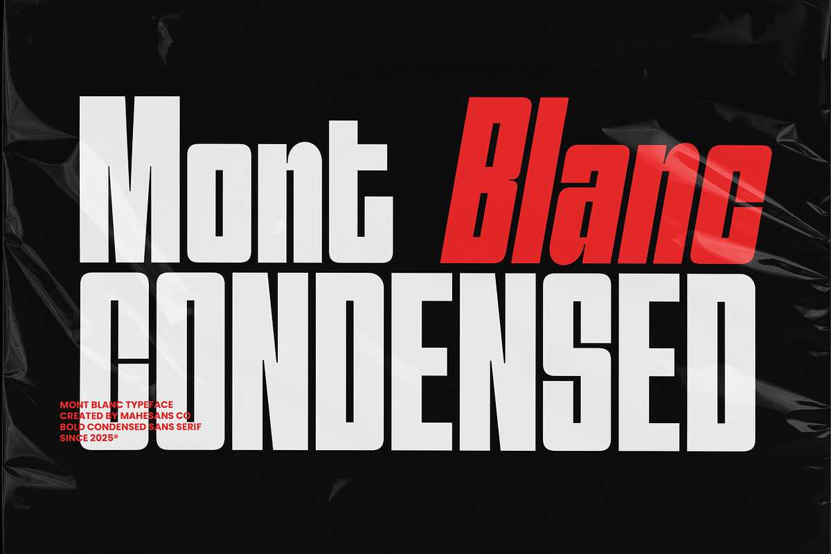 Mont Blanc - Condensed Sans Serif, a Sans Serif Font by Mahesans Co (Photo 1 of 11)