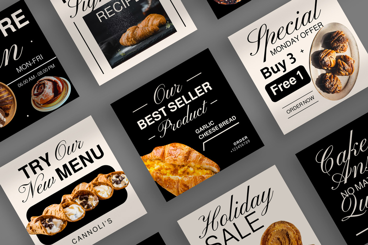 Premium Bakery Shop Instagram Post, a Social Media Template by Jiwstudio (Photo 2 of 4)