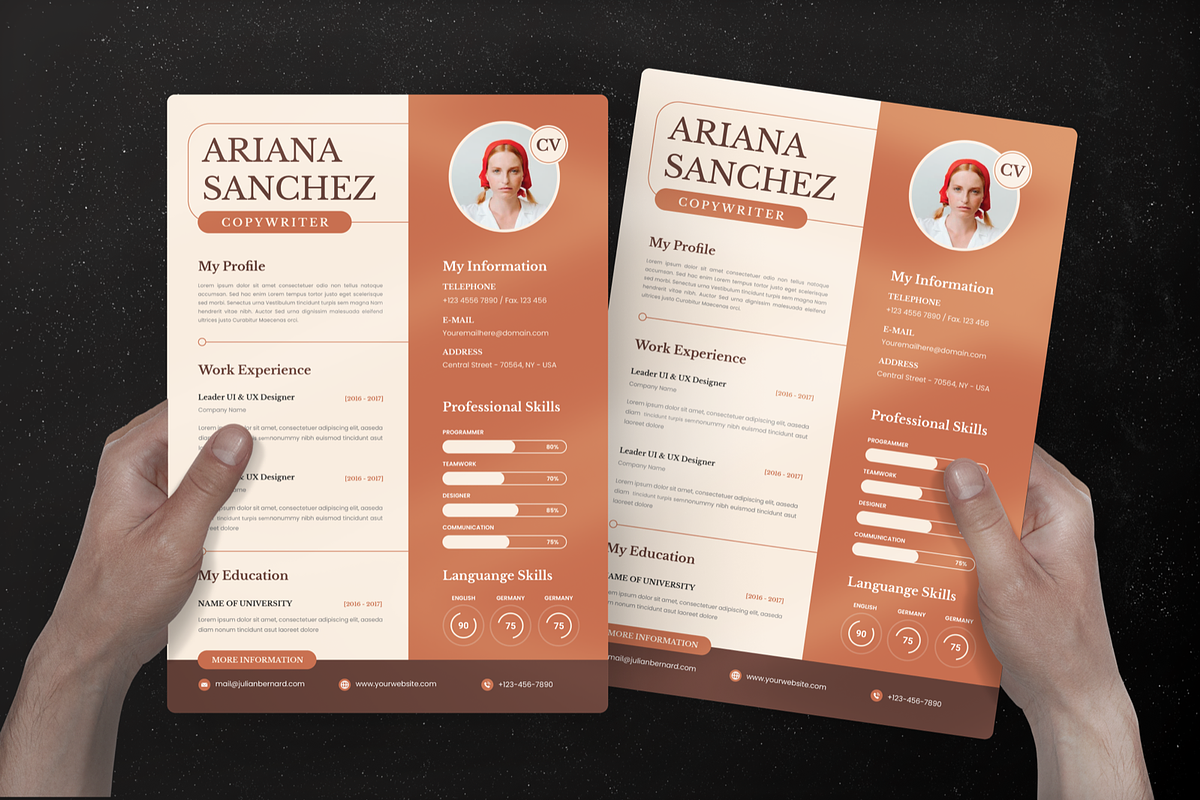 Aesthetic Brown CV Resume, a Stationery Template by Annora Studio (Photo 4 of 4)