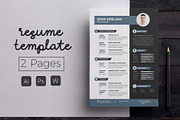 Vol.21 Resume & CV Template, a Resume Template by Hito Graphic (Thumbnail 1 of 8)