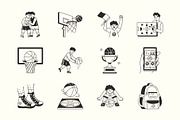 Animated Basketball Illustration Set, a Sport Illustration by Vectors Market (Thumbnail 4 of 5)
