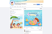 Kids Playing on the beach Watercolor, a Person Illustration by CreativeValuation (Thumbnail 12 of 15)