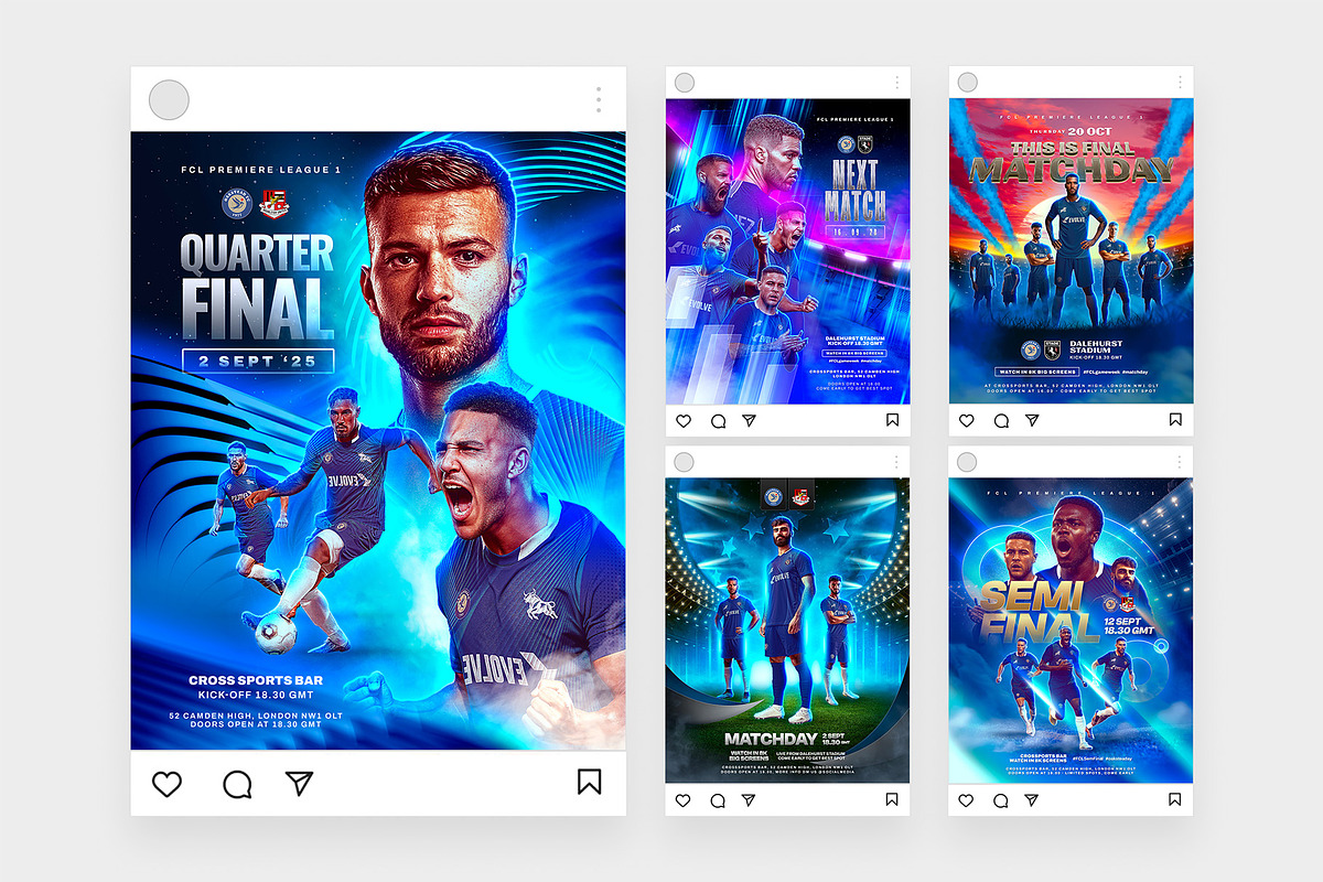 Football Matchday Instagram Template, a Social Media Template by Bornx Design (Photo 7 of 7)