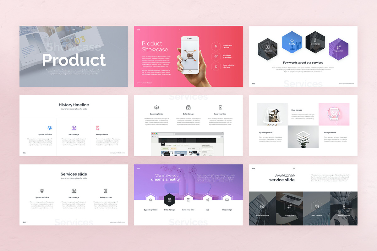 IRIS Creative PowerPoint Template, a Presentation Template by Vladislav Muslakov (Photo 7 of 15)