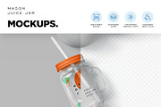 Mason Jar Mockups, a Packaging Mockup by megostudi0 (Thumbnail 3 of 7)