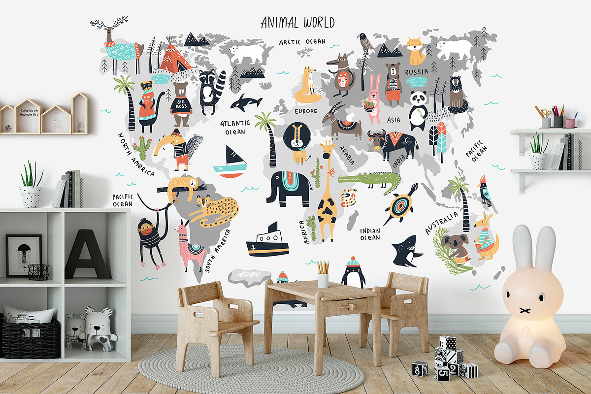 Animal World - Map Creator, an Animal Illustration by Oksana Stepova (Photo 8 of 15)
